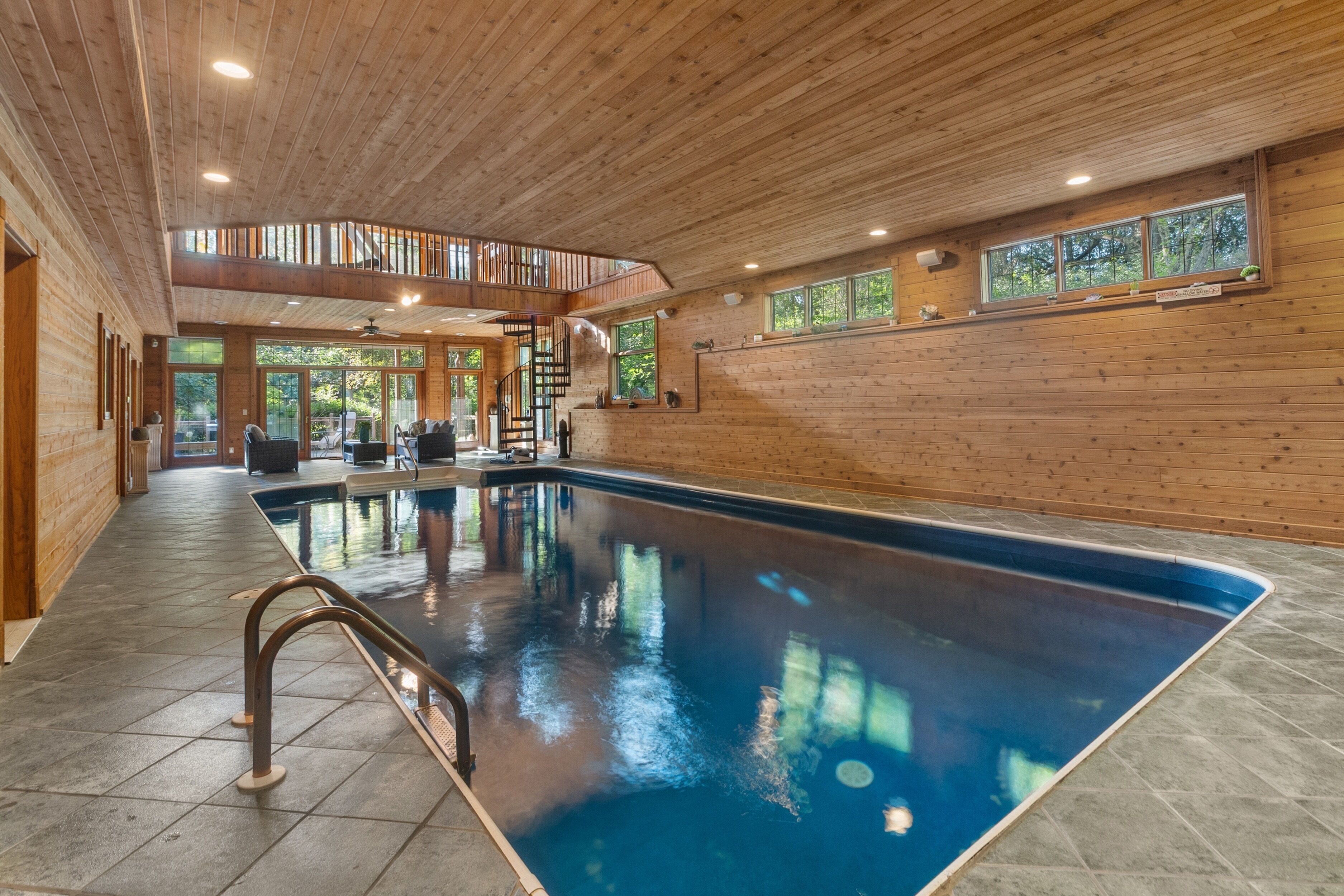 Indoor pool, a heated pool