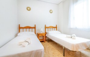 2 bedrooms, bed sheets