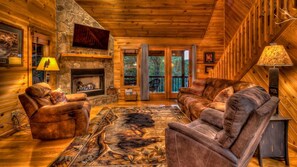 TV, fireplace, DVD player, table tennis