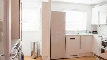 Microwave, oven, dishwasher, high chair