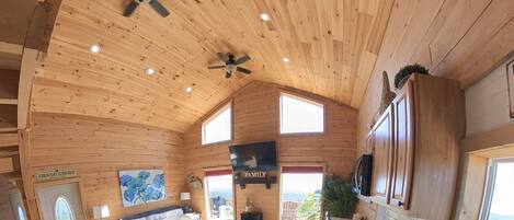 Smart-tv och eldstad