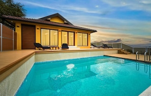 A heated pool