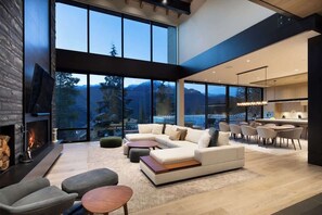 TV, fireplace, offices