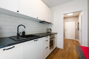 Fridge, oven, stovetop, dishwasher