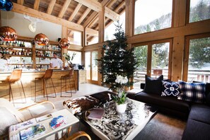 Living room - Stunning 5-bed House in Crans-montana (Crans-Montana)