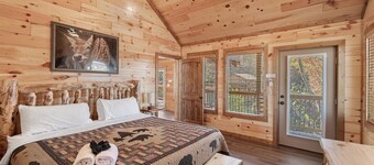 Smokey Treats | 5 Bedroom New Cabin with Hot Tub, View, EV Charger, Pool Table and More!