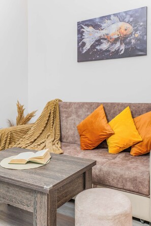 經濟公寓 | 客廳 | 智能電視、加熱地板、智能揚聲器