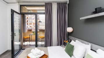 Apartamento exclusivo | Ropa de cama de alta calidad, cortinas opacas, sistema de insonorización
