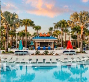Outdoor pool, a heated pool