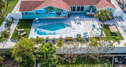 Dolphins Ranch | Heated Pool | Walk to Beach | 4BR 2BA