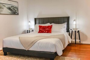 1 bedroom, iron/ironing board, travel crib, WiFi