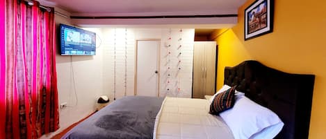 Family Apartment | 1 bedroom, premium bedding, down duvets, laptop workspace