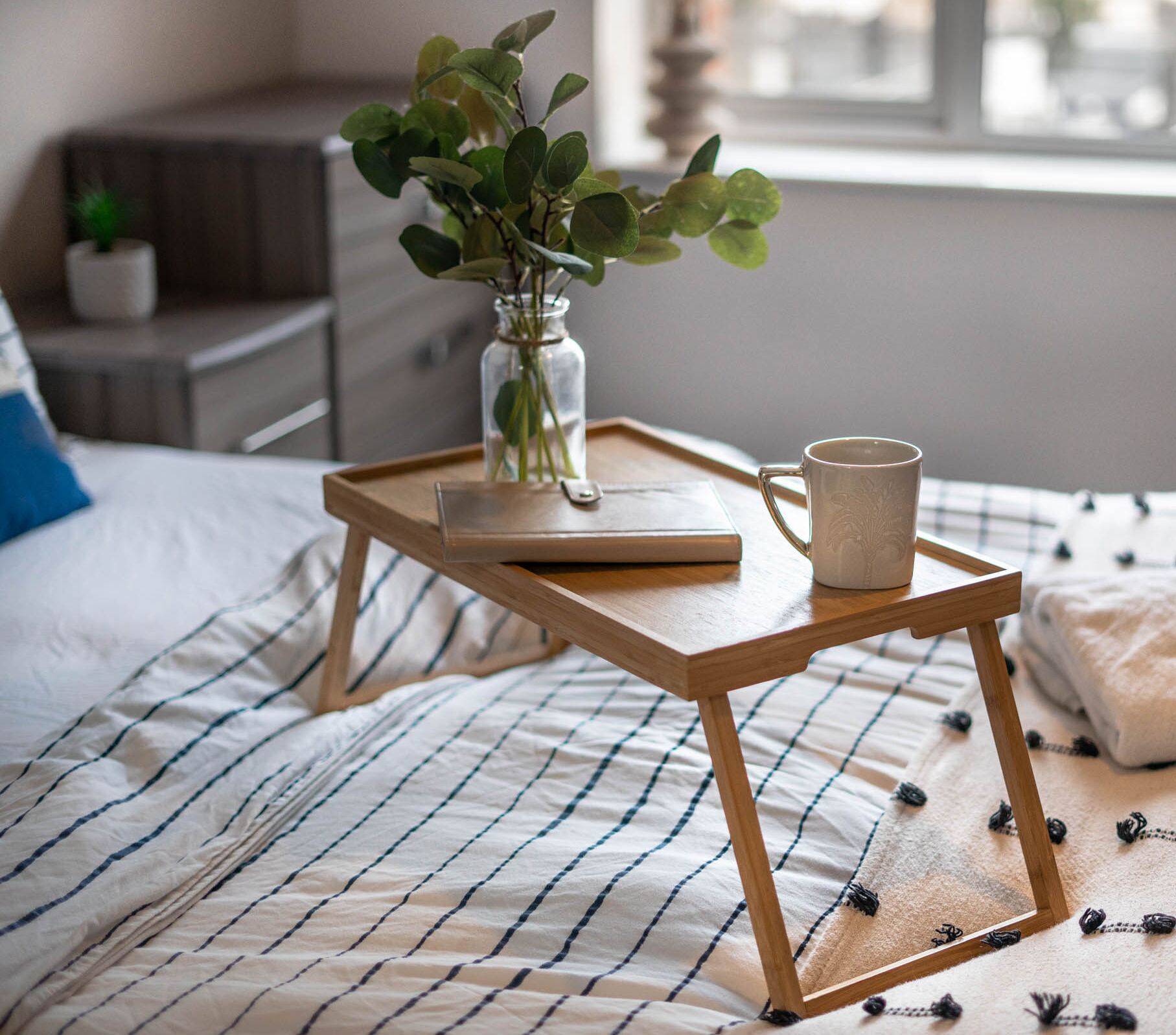 1 bedroom, desk, iron/ironing board, travel cot