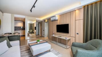 1 Schlafzimmer, hochwertige Bettwaren, Minibar, Zimmersafe