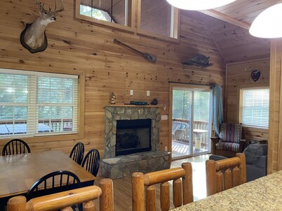 Cozy cabin w/ hot tub! Lake access w/ walk to pier
