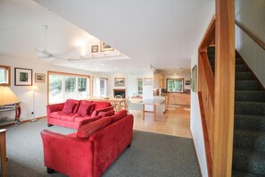 House, Multiple Beds (Beachwoods Cottage) | Living room - Beachwoods Cottage (Pacific City)