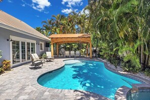 A heated pool