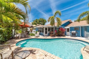 A heated pool