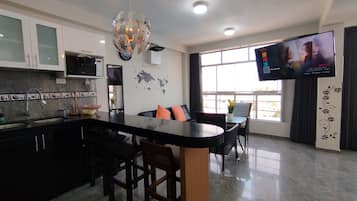 Family Apartment, 2 Bedrooms, Kitchen | Private kitchen | Full-size fridge, microwave