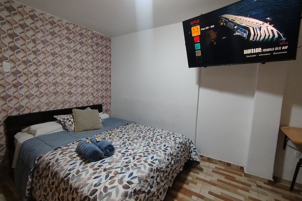 Classic Apartment, 2 Bedrooms, Ground Floor | Premium bedding, down comforters, pillowtop beds, desk