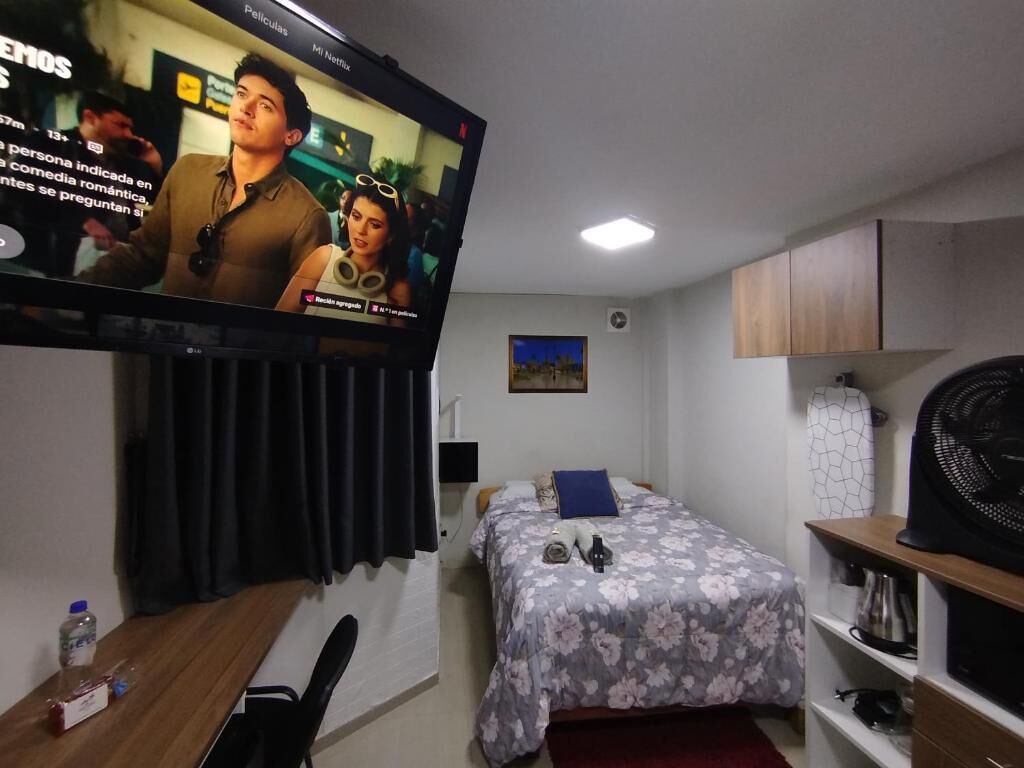 이그제큐티브 스튜디오, 더블침대 1개, 1층 | 고급 침구, 오리/거위털 이불, 필로우탑 침대, 책상