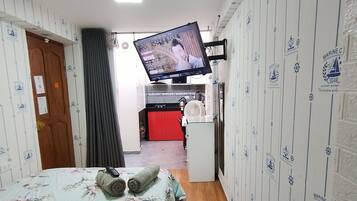 Suite Studio Exécutive, cuisine | Literie de qualité supérieure, couette en duvet d'oie, surmatelas