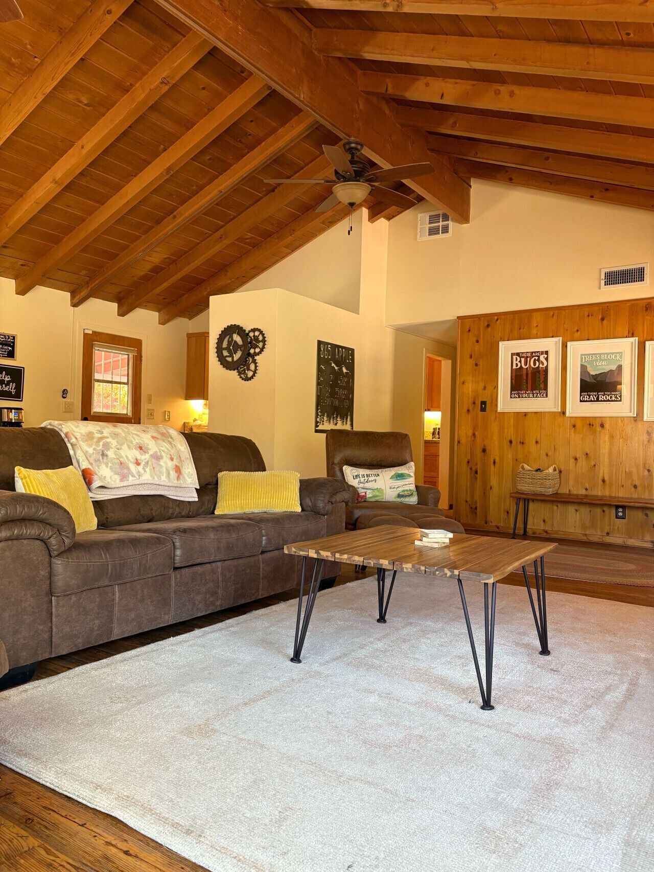 TV, books, music library, stereo