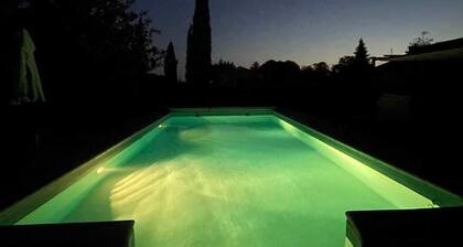 Delightful property, large garden, heated pool, great place for a family holiday