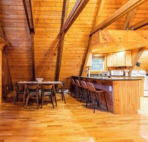 Dining - Cozy A-Frame Retreat w/ Fireplace & Fire Pit — Quiet Mountain Escape (Topton)