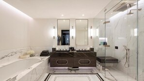 Douche, serviettes fournies
