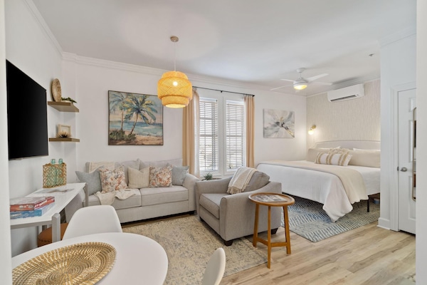 Living area with sleeper sofa