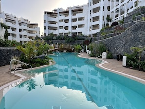 A heated pool