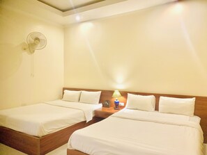 Family Room, 2 Queen Beds, Mountain View | Minibar, in-room safe, desk, blackout curtains - Vang Vieng Garden Resort (Vang Vieng)