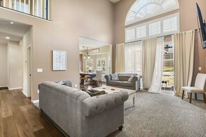 Smart TV, fireplace, video games
