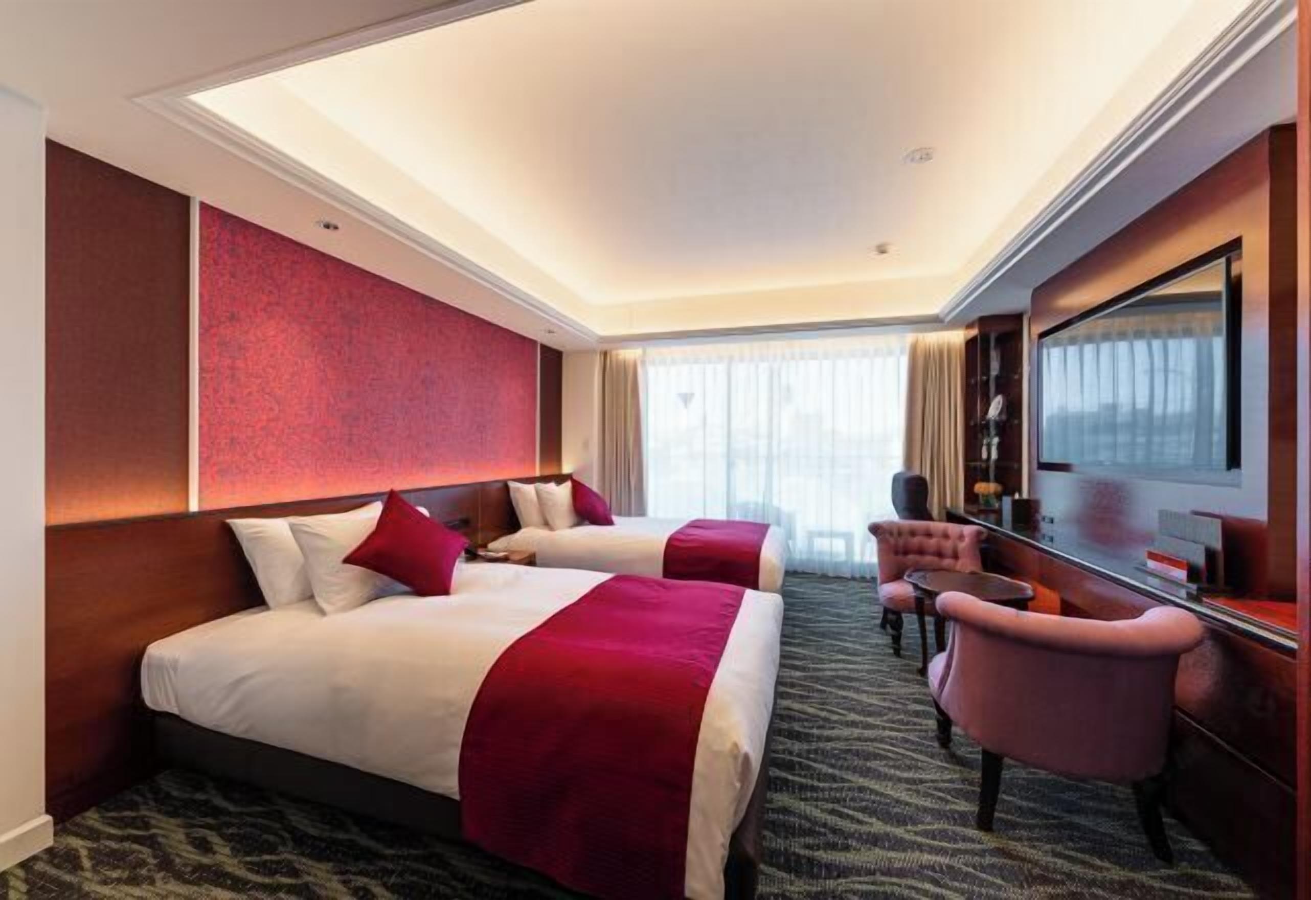 高級寢具、羽絨被、免費迷你吧、客房內保險箱