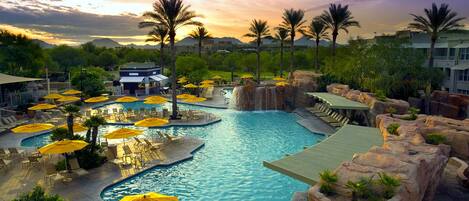 A heated pool, a lap pool