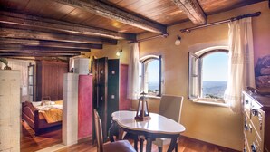 Living area - 90m Double Room Maisonette With Valley, Mountain and sea View (Apokoronas)
