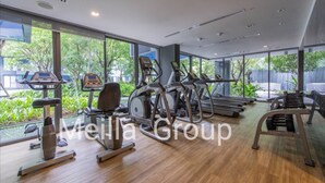 Appartamento, 2 camere da letto, balcone, vista piscina | Centro fitness