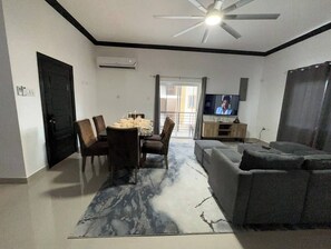 Apartment, 2 Bedrooms, Balcony, Garden View | Living room - Luxury Living- Modern - Contemporary Home With Brand New Pool in Manor Park (Kingston)