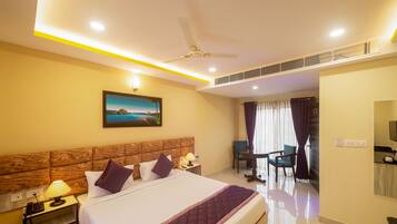 Desk, iron/ironing board, free WiFi, bed sheets