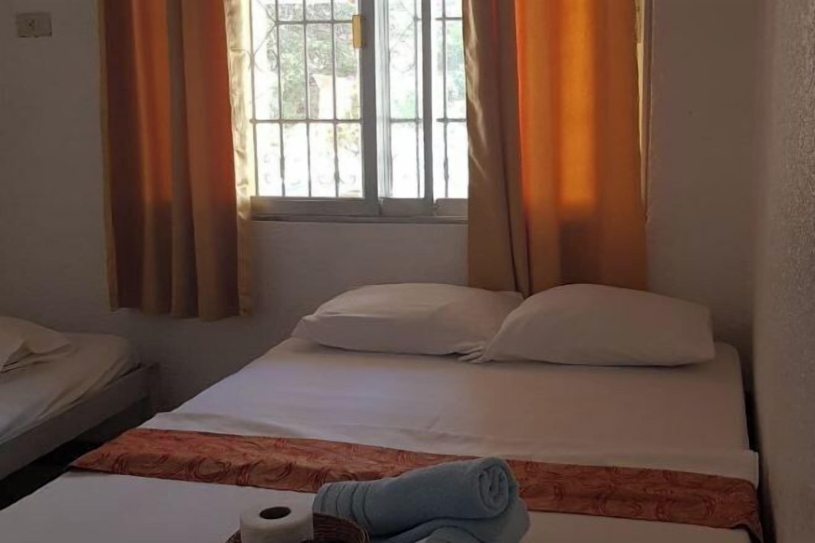 Desk, blackout drapes, soundproofing, iron/ironing board