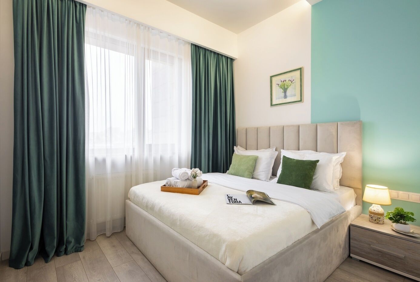 อีโคโนมีอพาร์ทเมนท์ | 2 ห้องนอน, ผ้าปูที่นอนฝ้ายอียิปต์, เครื่องนอนระดับพรีเมียม