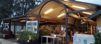 Beach and mountain view property. 2 minutes walk to the beach.