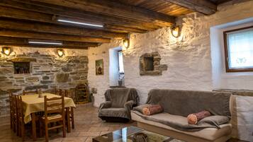 Smart TV, chimenea, reproductor de DVD y libros