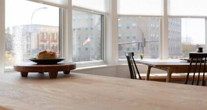 Beautiful corner view loft in downtown Champaign.