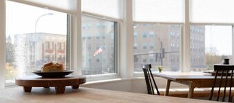 Beautiful corner view loft in downtown Champaign.