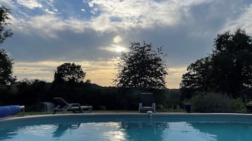 Outdoor pool, a heated pool