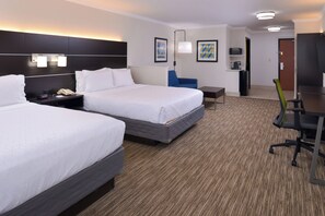 A hotel room with two beds, a desk, a chair, and a TV. - Holiday Inn Express and Suites Austin NW Lakeline an IHG Hotel (Austin)