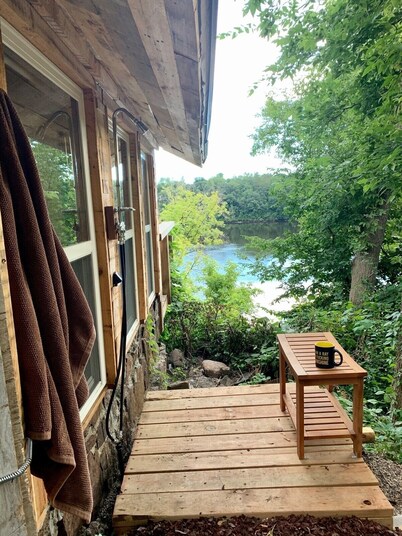 Tiny rustic home next to the Mississippi