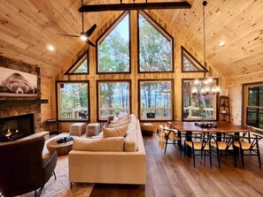 Smart TV, fireplace, video games, ping pong